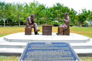 The bronze sculptures