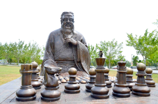 The bronze sculptures
