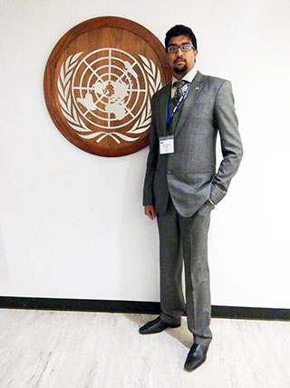 Shaikh at the UN headquarters in New York.