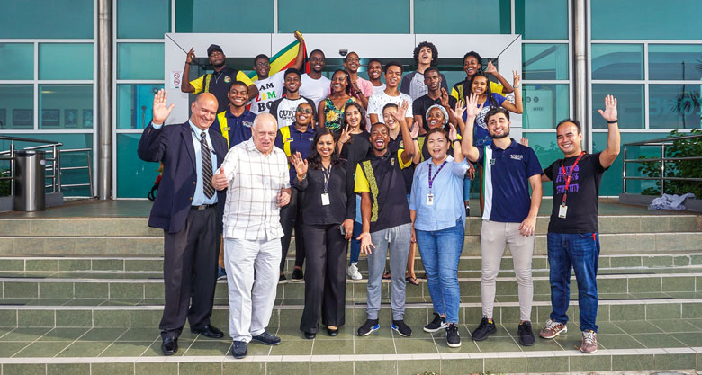 ISA committee and African students in photo-op with senior management and Student Services staff of Curtin Malaysia.