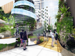 A design surrounding vertical farming conceptualised by one of the graduates, Lim Joe Yi.