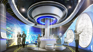 A futuristic interior architecture design conceptualised and produced by Lim Joe Yi.