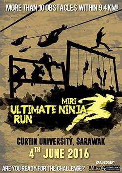 Curtin Saraw holding Ninja Run to raise funds for Zero Strays Miri