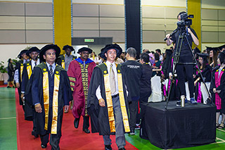 Pomp and grandeur at joint ceremony for Faculty of Business and Faculty of Humanities.