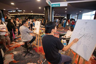Life drawing session by fine artists at the Art Expo last year.