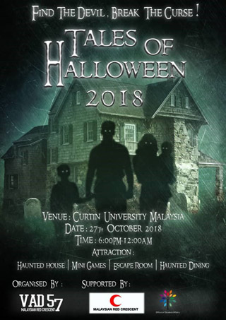 Public encouraged to support 'Tales of Halloween' fund-raiser for Malaysian Red Crescent Miri Chapter.